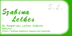 szabina lelkes business card